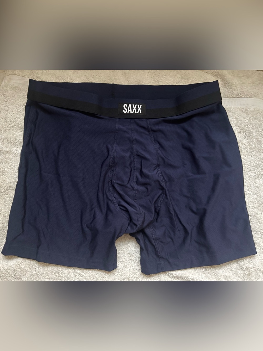 Men’s SAXX Sport Mesh X Large Underwear Boxer Briefs Navy Blue